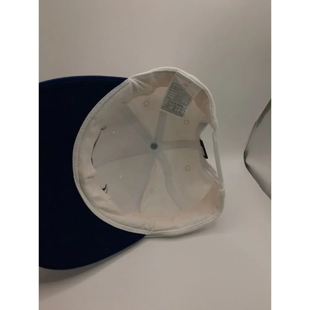 Nike Tennis Snapback White & Blue Hat 90s Preppy Sport